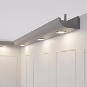 12 Meter LED Spot Profil Dekor Stuckleiste für indirekte Beleuchtung XPS OL-48